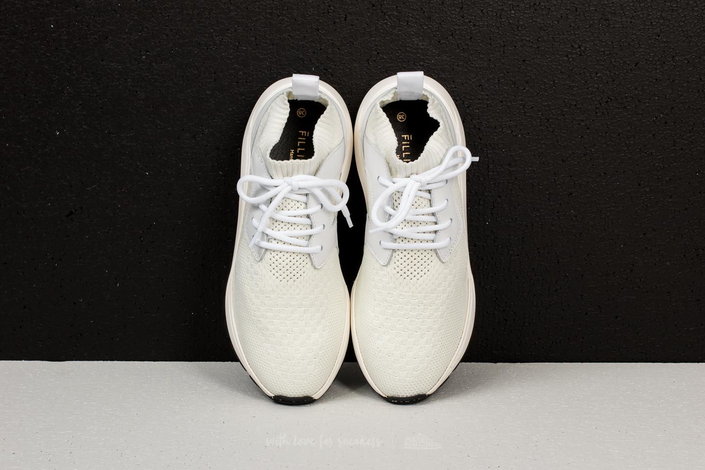 Women's shoes Filling Pieces Knit Speed Arch Runner Condor White
