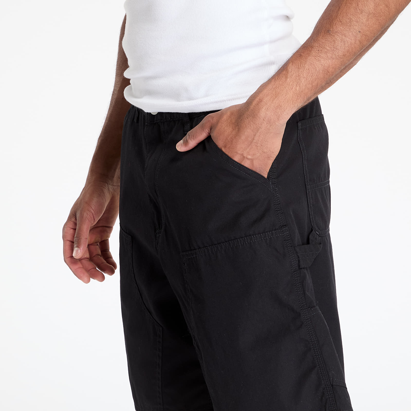 Rövidnadrágok Carhartt WIP Double Knee Short Black Rinsed