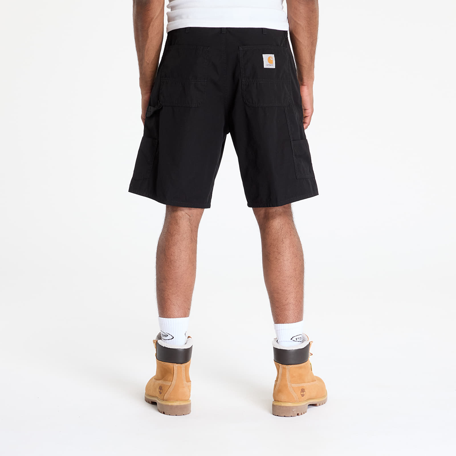 Rövidnadrágok Carhartt WIP Double Knee Short Black Rinsed