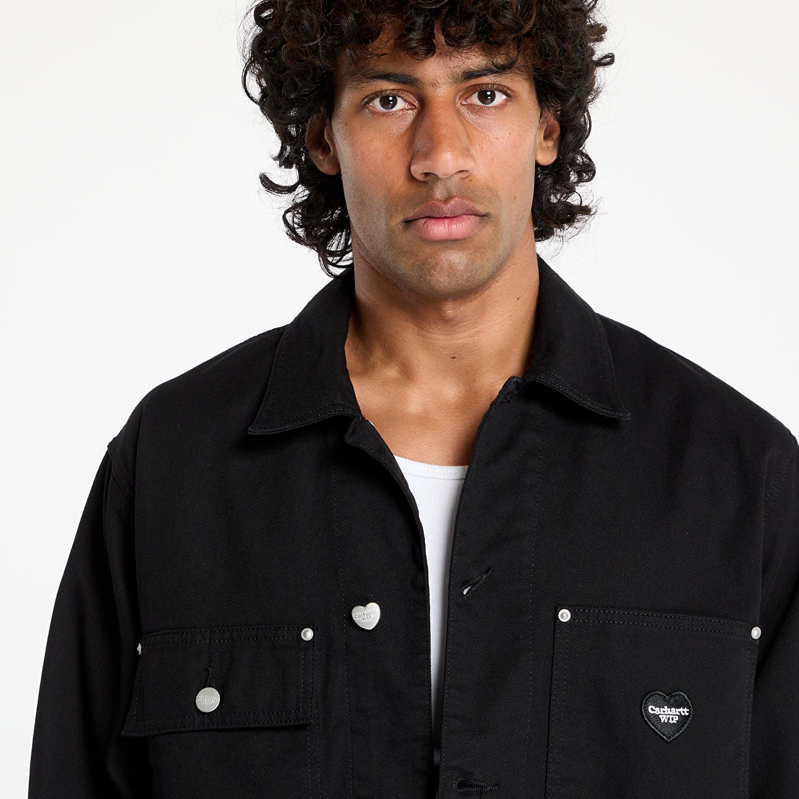 Dzsekik és kabátok Carhartt WIP Drewe Chore Coat UNISEX Black Rinsed