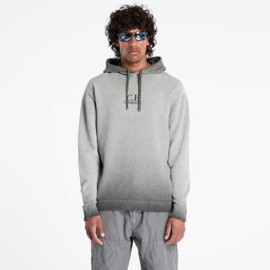 C.P. Company Chenille Cotton Hooded Knit Smoked Pearl