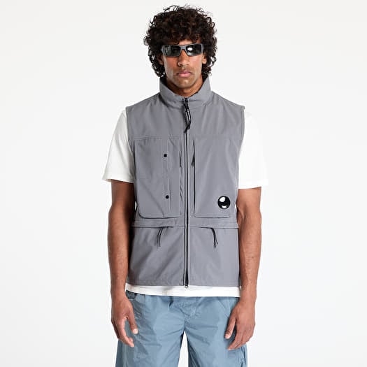 Weste C.P. Company Cp Shell-R Hooded Vest Smoked Pearl