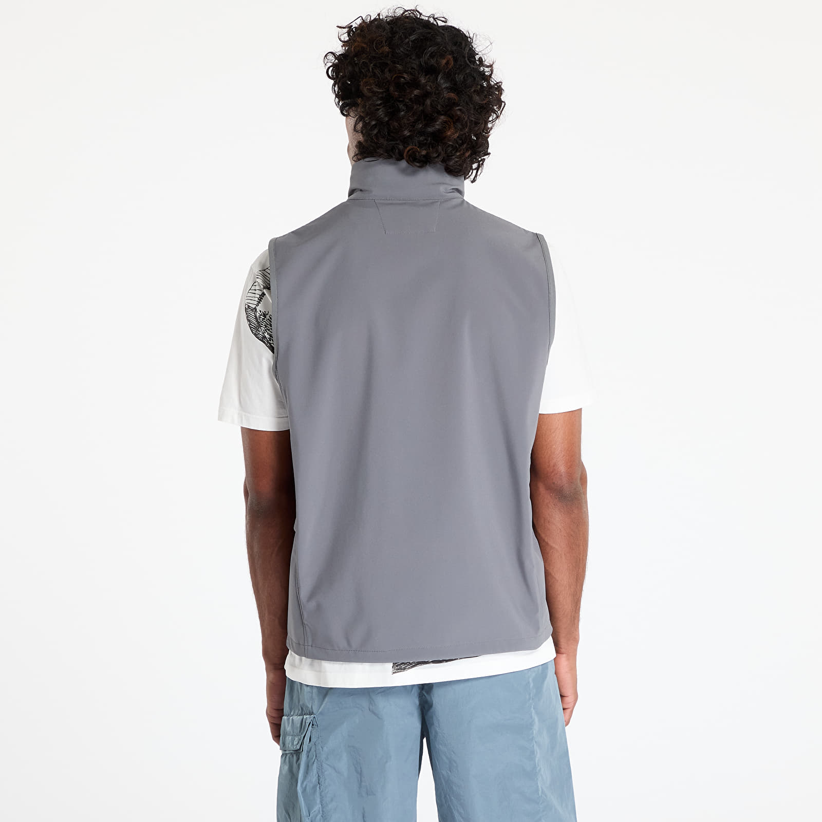 Vesty C.P. Company Cp Shell-R Hooded Vest Smoked Pearl