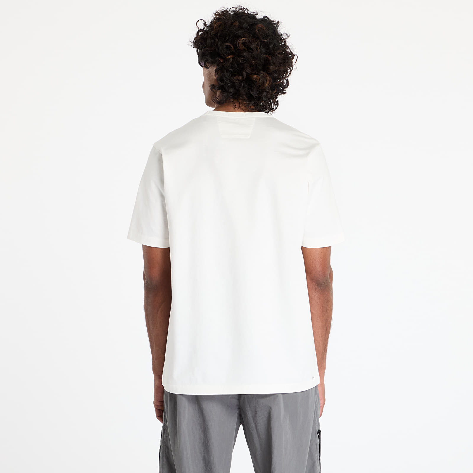 T-shirts C.P. Company 30/2 Mercerized Jersey Twisted Typographic Logo T-Shirt Gauze White