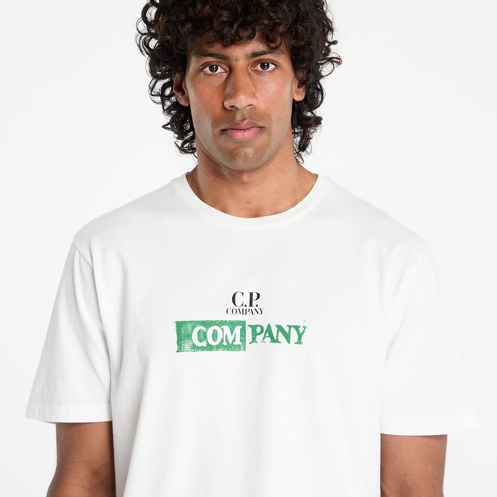 T-Shirts C.P. Company Logo-Print Jersey T-Shirt Gauze White