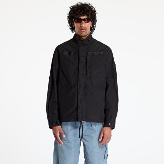 C.P. Company Flatt Nylon Lens Overshirt Black