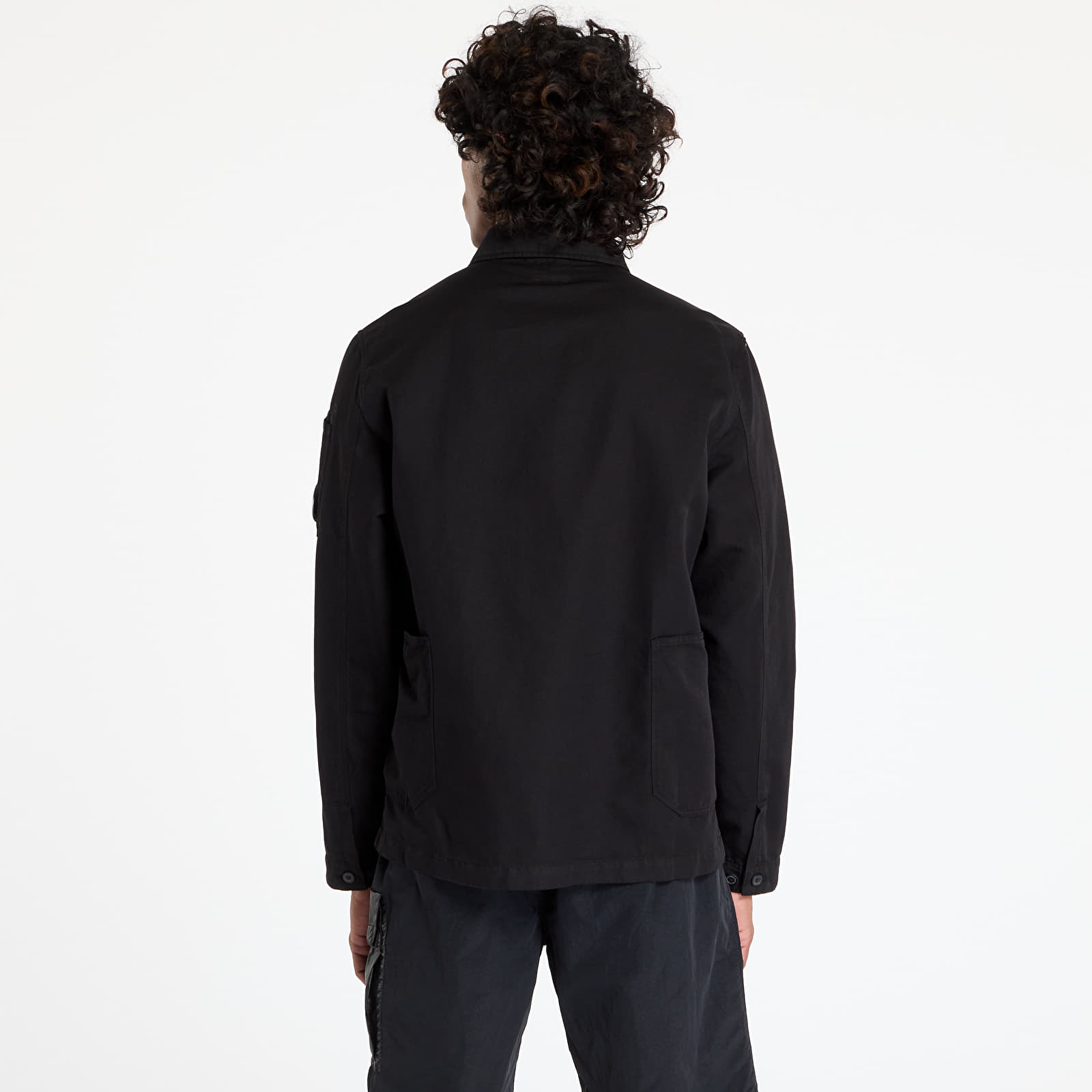 Overshirt C.P. Company Cotton/Linen Full Zip Overshirt Black