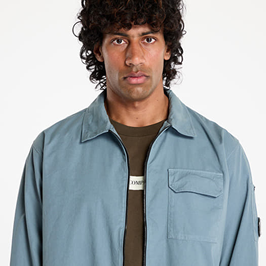 Overshirt Company Organic Gabardine Full Zip Overshirt Stormy
