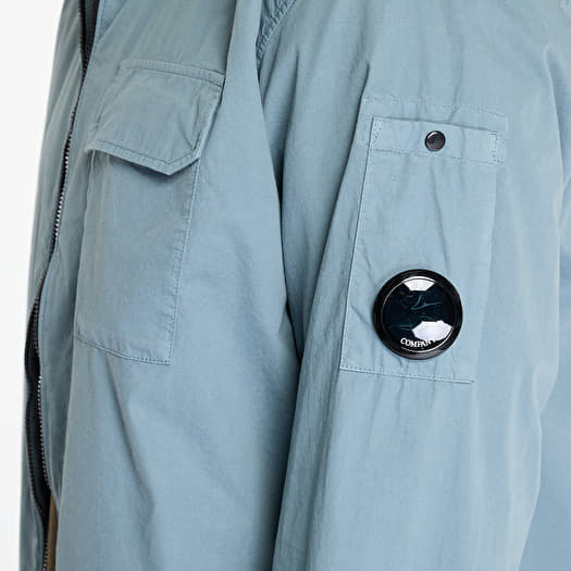 C.P. Company Organic Gabardine Full Zip Overshirt Stormy Weather