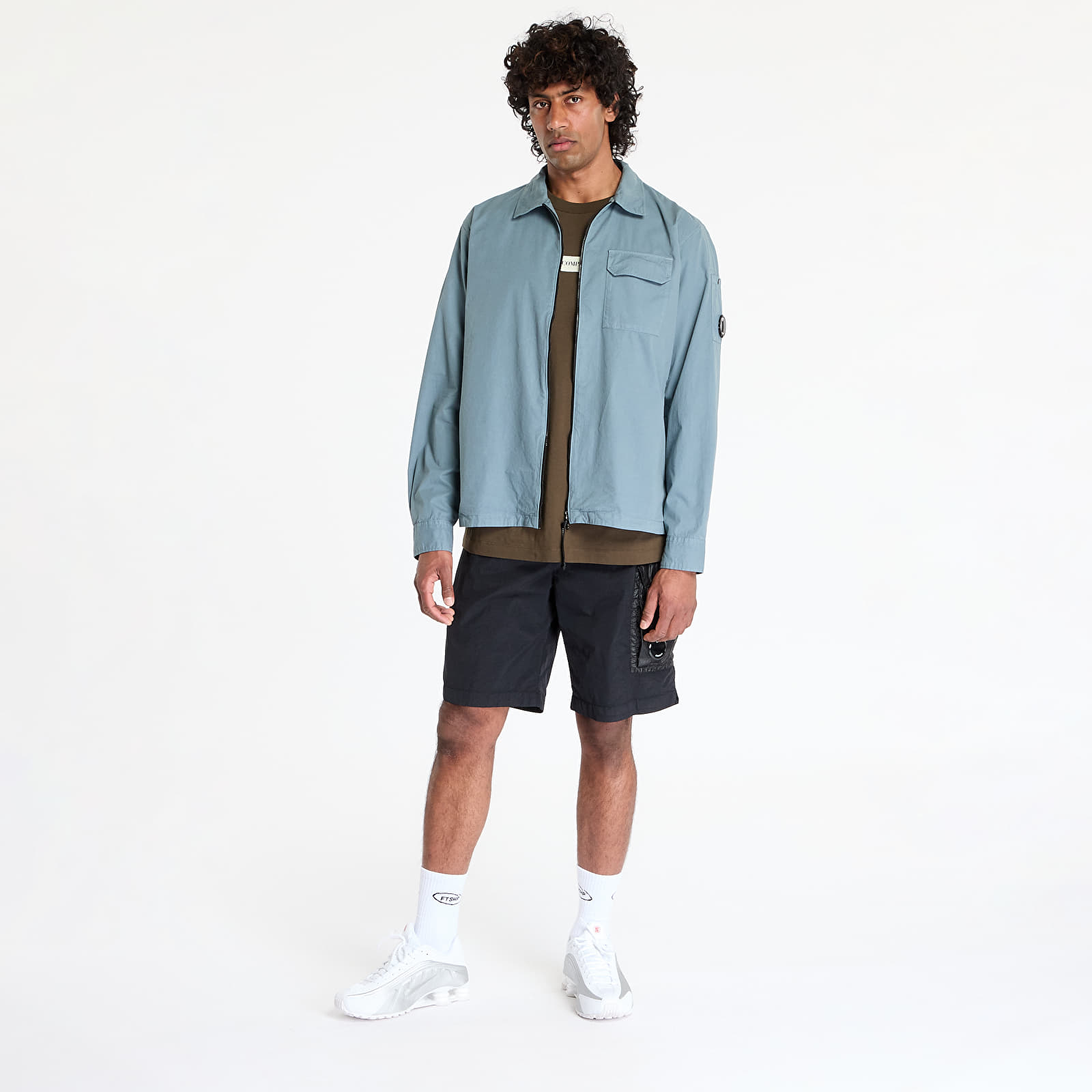 Overshirt C.P. Company Organic Gabardine Full Zip Overshirt Stormy Weather