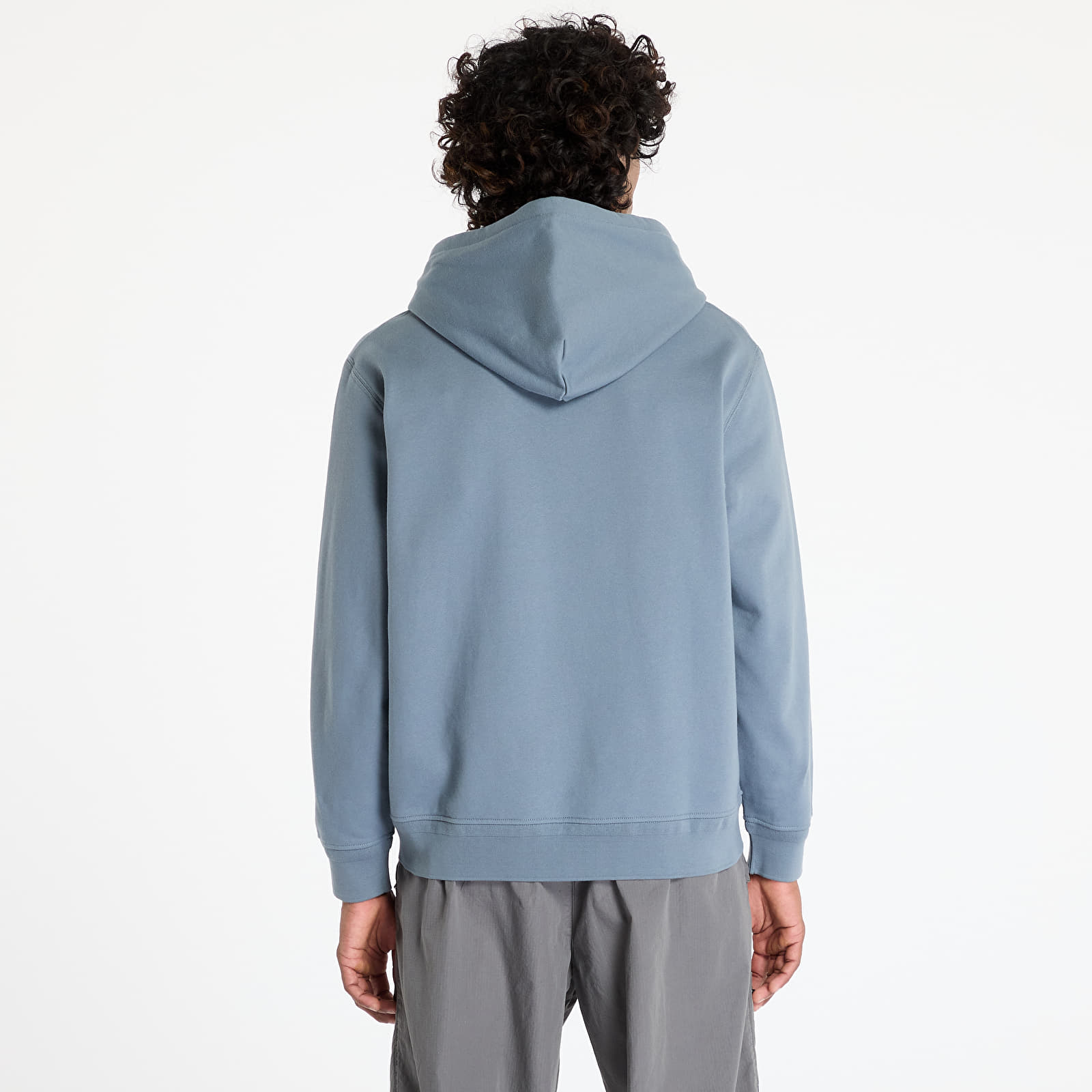 Mikiny C.P. Company Diagonal Raised Fleece Full Zip Logo Sweatshirt Stormy Weather