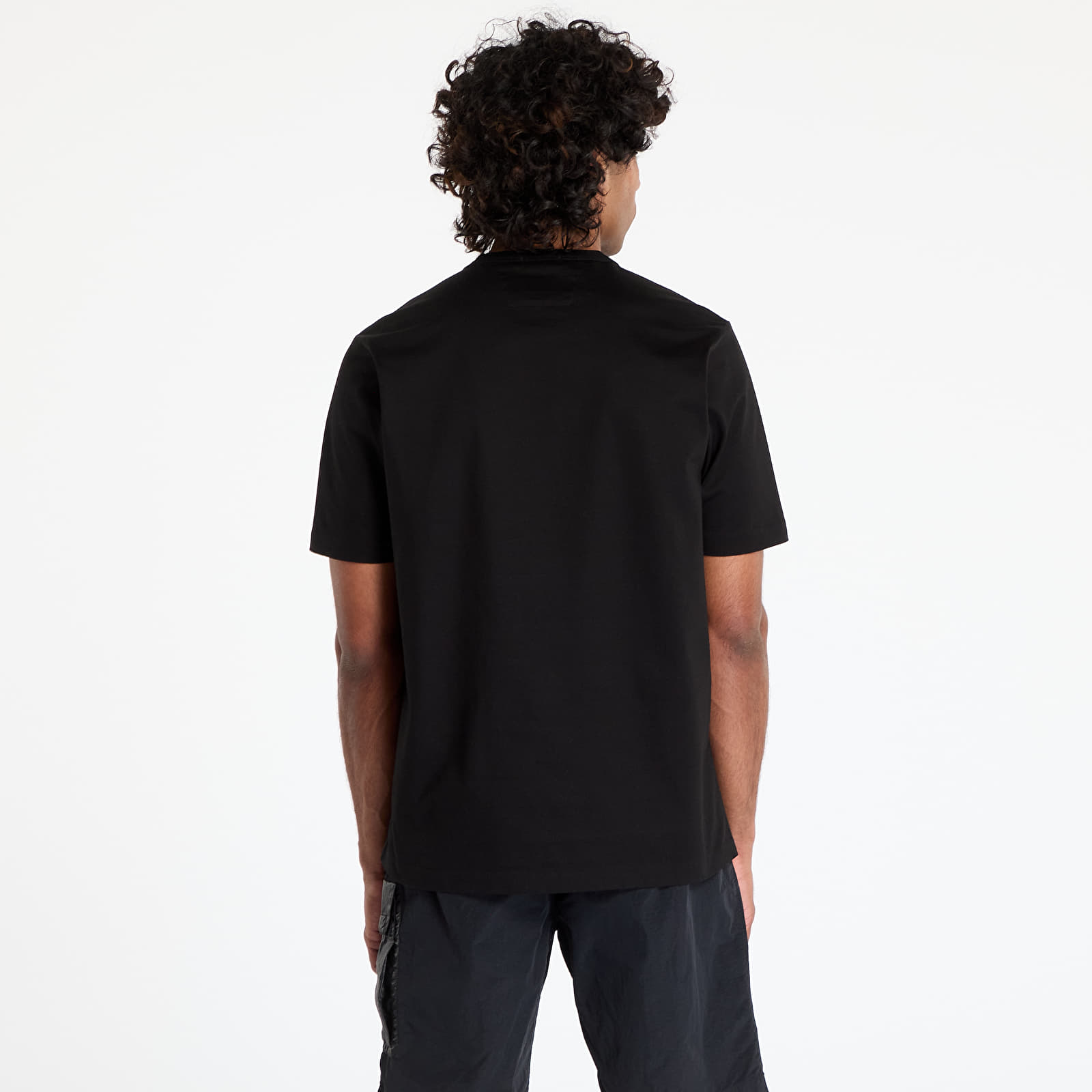 T-Shirts C.P. Company 30/2 Mercerized Jersey Twisted Embroidery T-Shirt Black