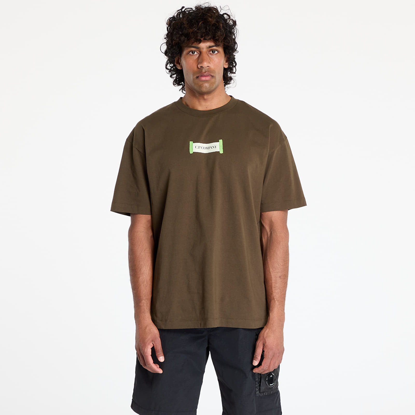 T-paidat C.P. Company Logo-Print T-Shirt Ivy Green