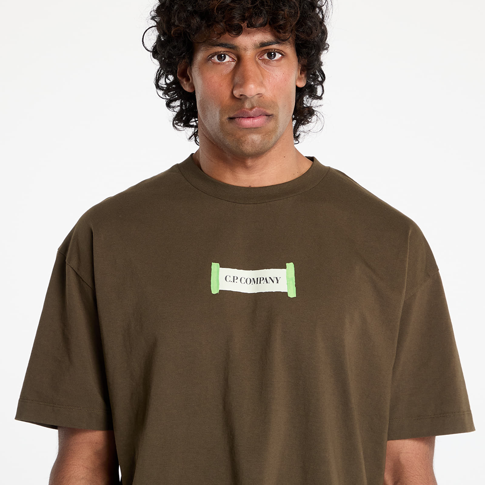 T-paidat C.P. Company Logo-Print T-Shirt Ivy Green