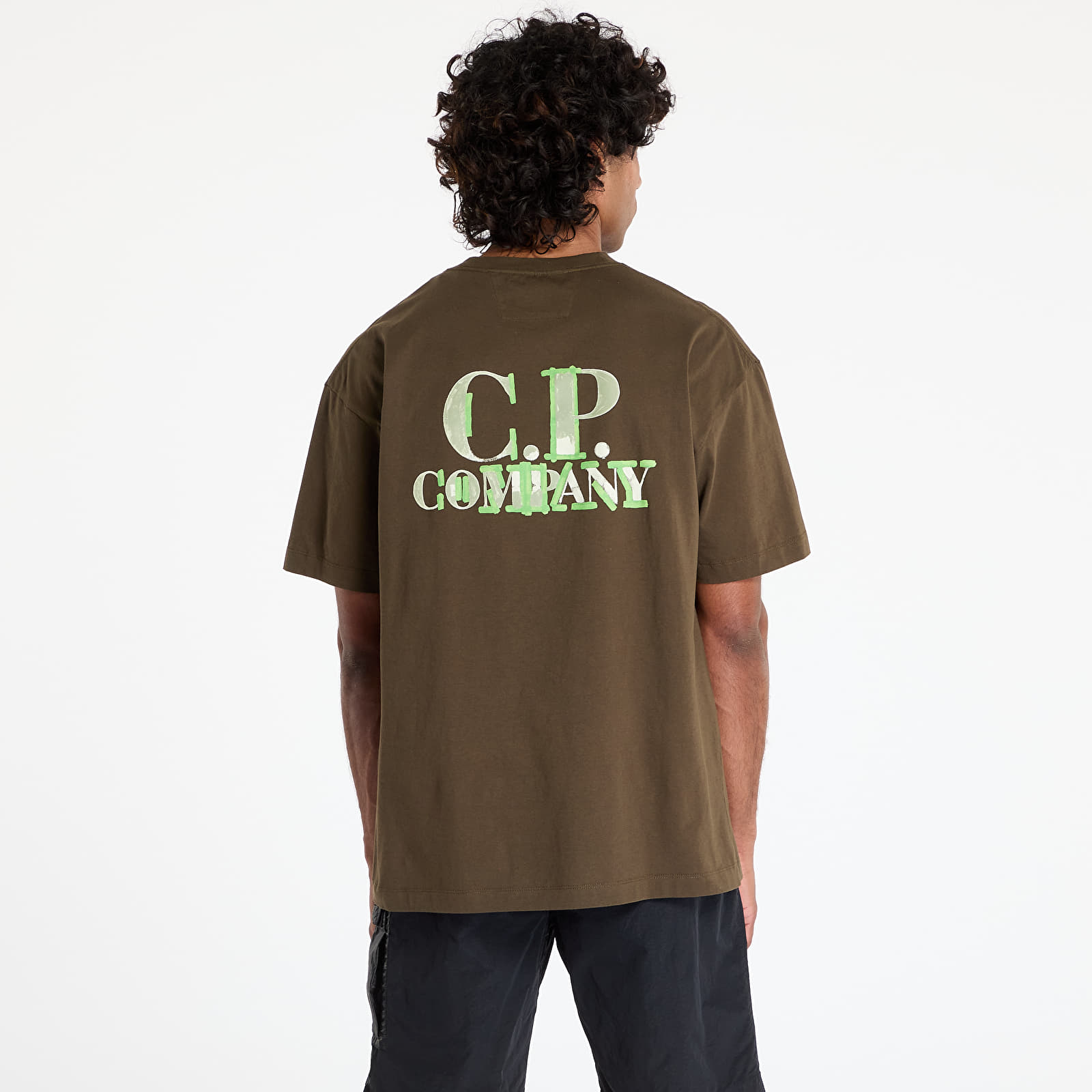 T-paidat C.P. Company Logo-Print T-Shirt Ivy Green