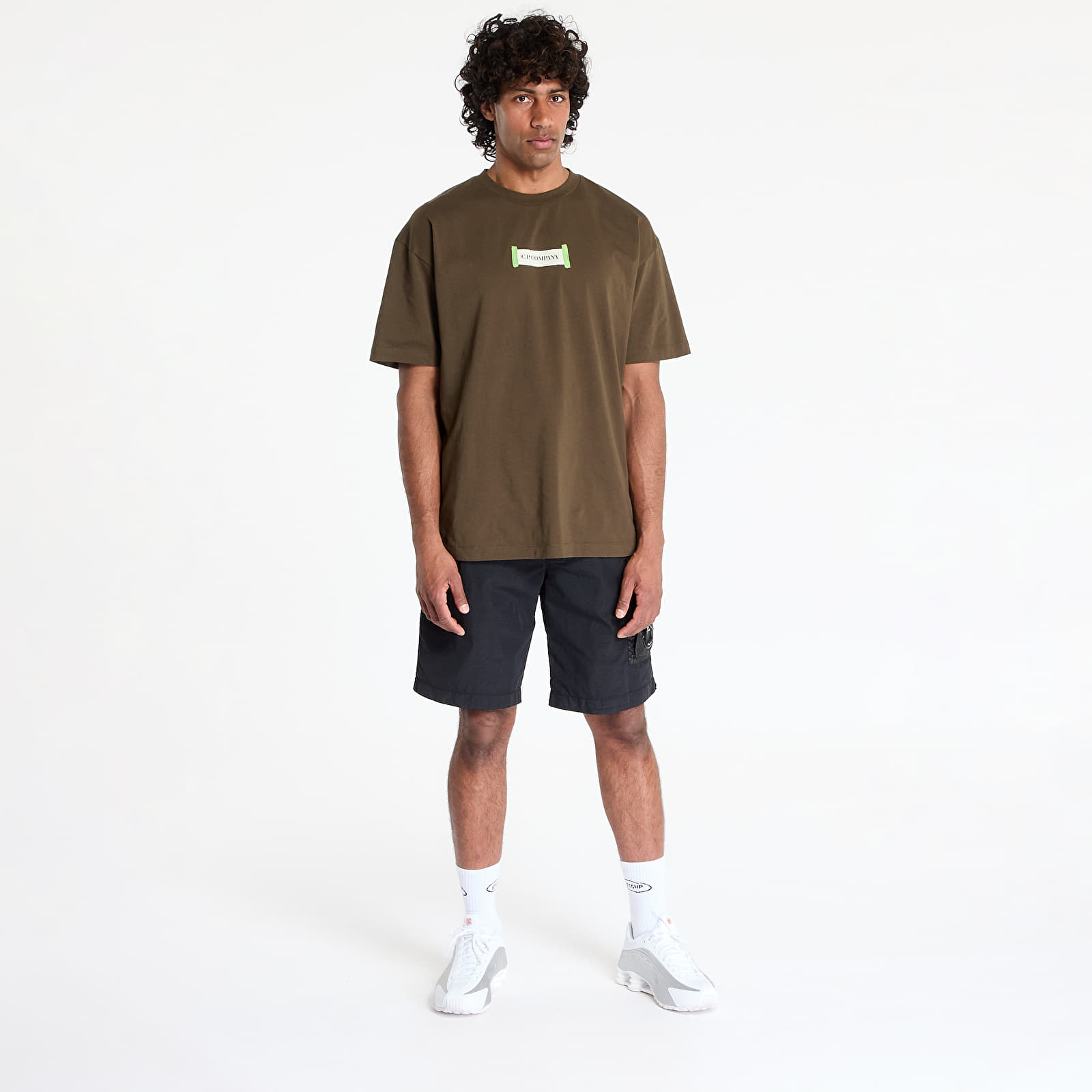 T-paidat C.P. Company Logo-Print T-Shirt Ivy Green