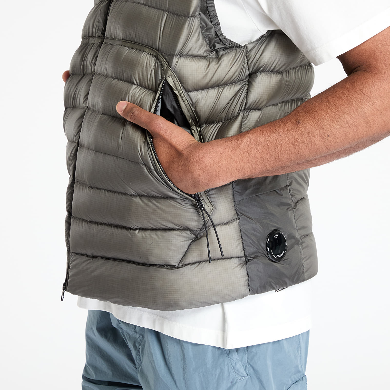 Vests C.P. Company Dd Shell Lens Down Vest Smoked Pearl