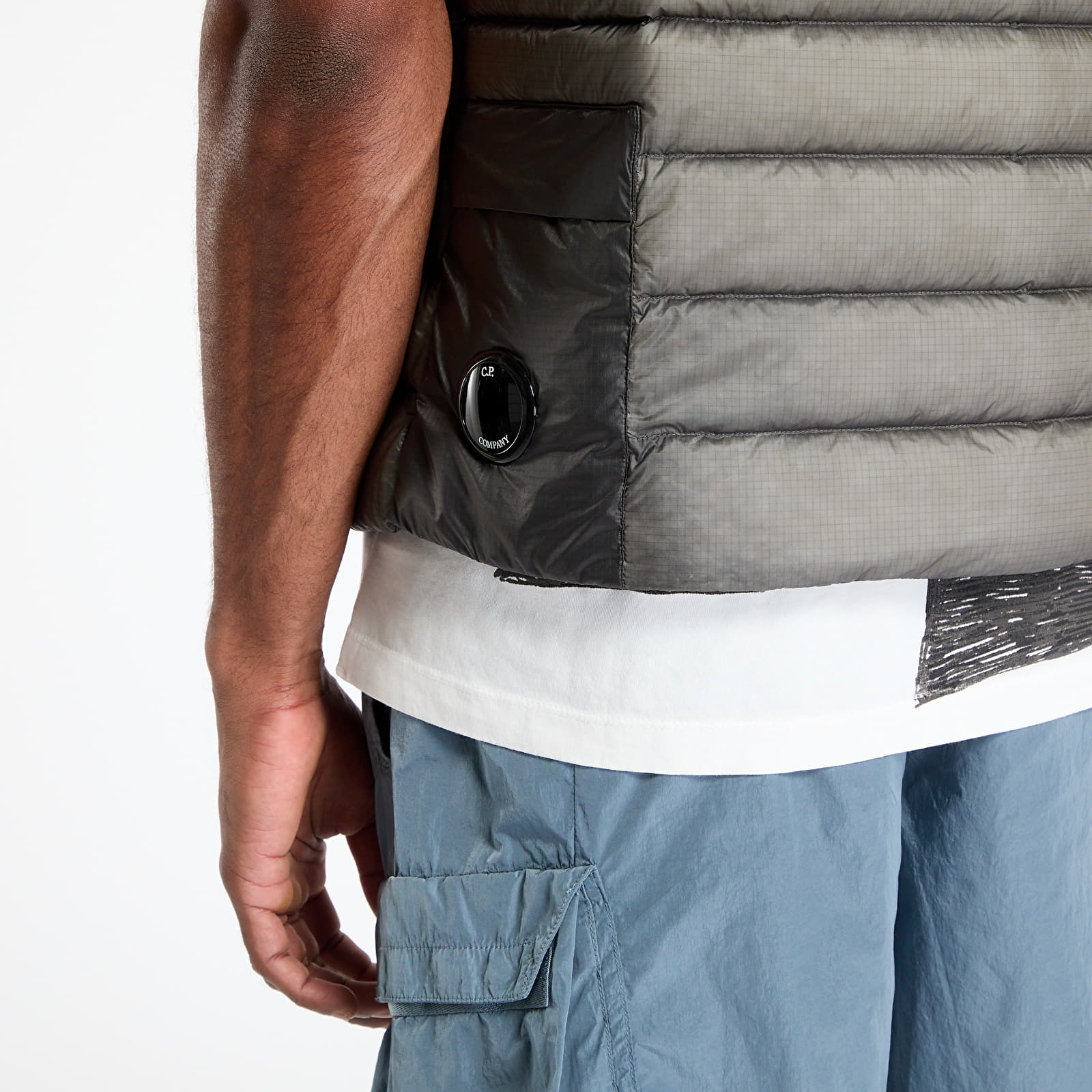 Vests C.P. Company Dd Shell Lens Down Vest Smoked Pearl