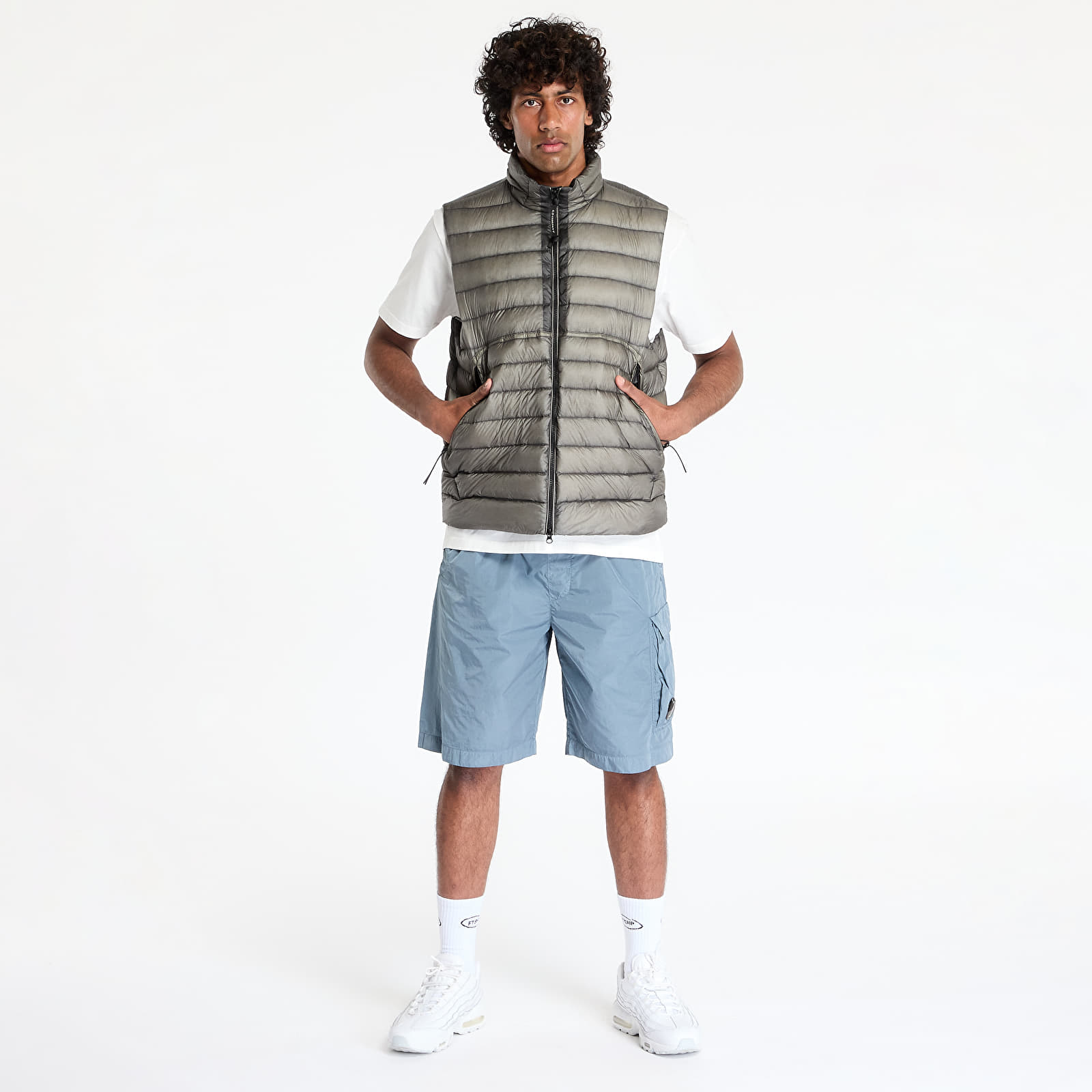 Vests C.P. Company Dd Shell Lens Down Vest Smoked Pearl