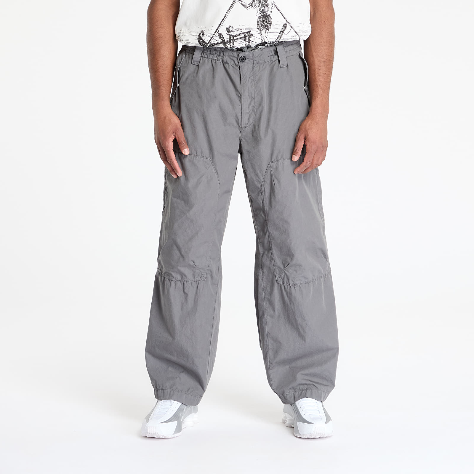 Hosen und Jeans C.P. Company Cotton Rip Stop Loose Pants Smoked Pearl