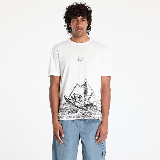 T-krekls C.P. Company Graphic-Print T-Shirt Gauze White