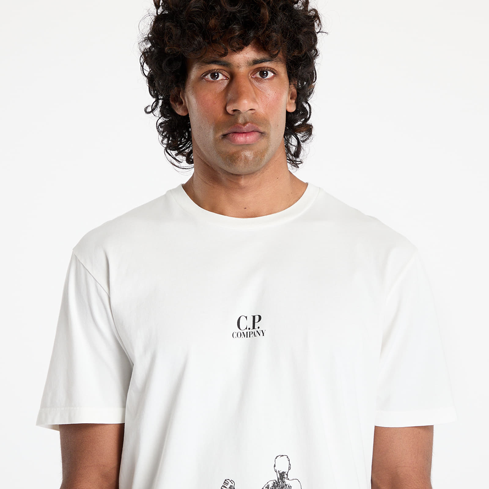 T-Shirts C.P. Company Graphic-Print T-Shirt Gauze White