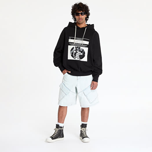Rick Owens DRKSHDW Oversized Hoodie Black/ Milk | Footshop