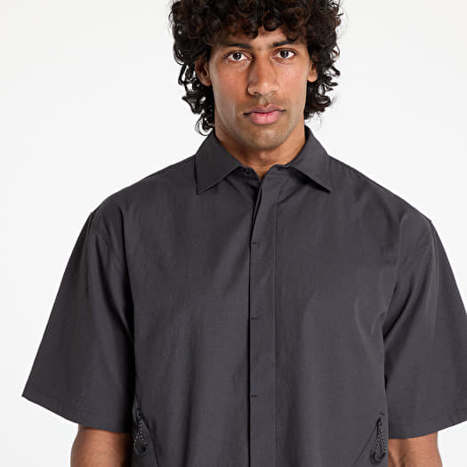 oakley dress shirts Mens OAKLEY Cotton Metallic Red Plaid Short Sleeve Slim Fit Snap Shirt Size S