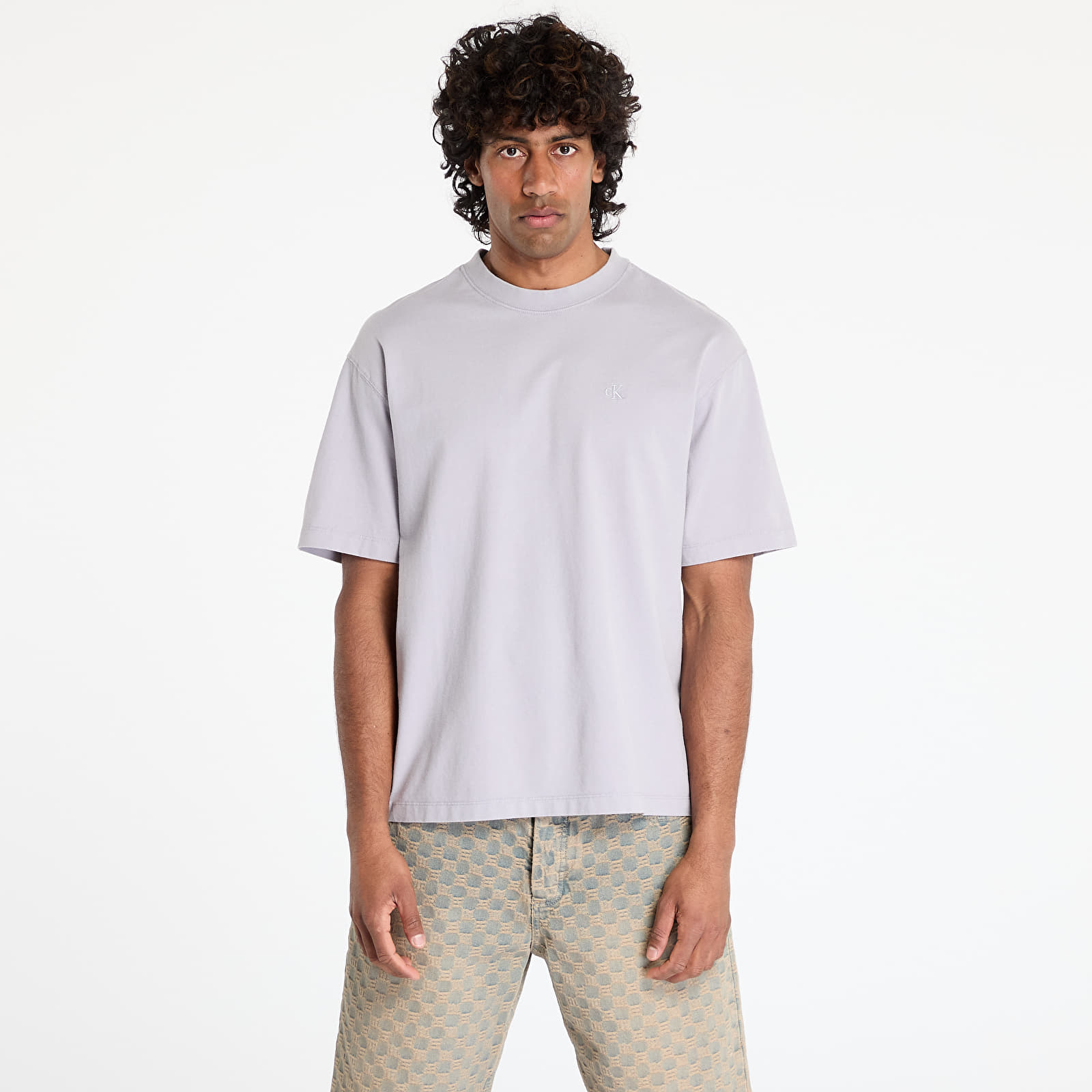 Tričká Calvin Klein Jeans 16S Jersey Washed Tee Lilac Gray