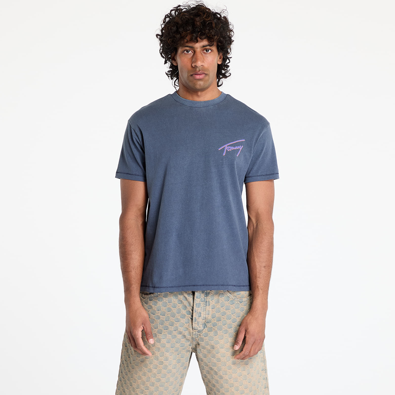 T-shirty męskie Tommy Jeans Relaxed Faded Graphic Tee Blue
