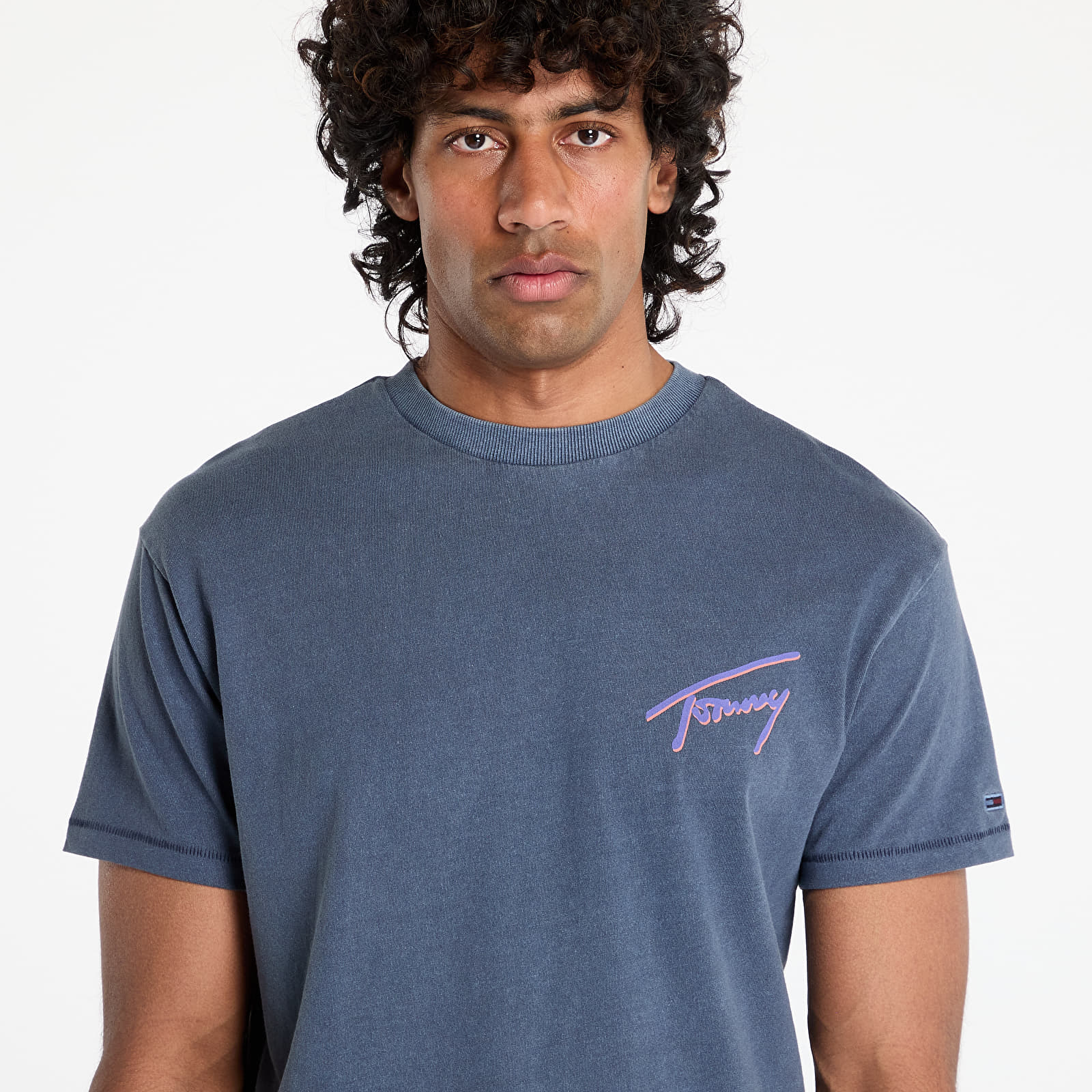 T-shirty męskie Tommy Jeans Relaxed Faded Graphic Tee Blue