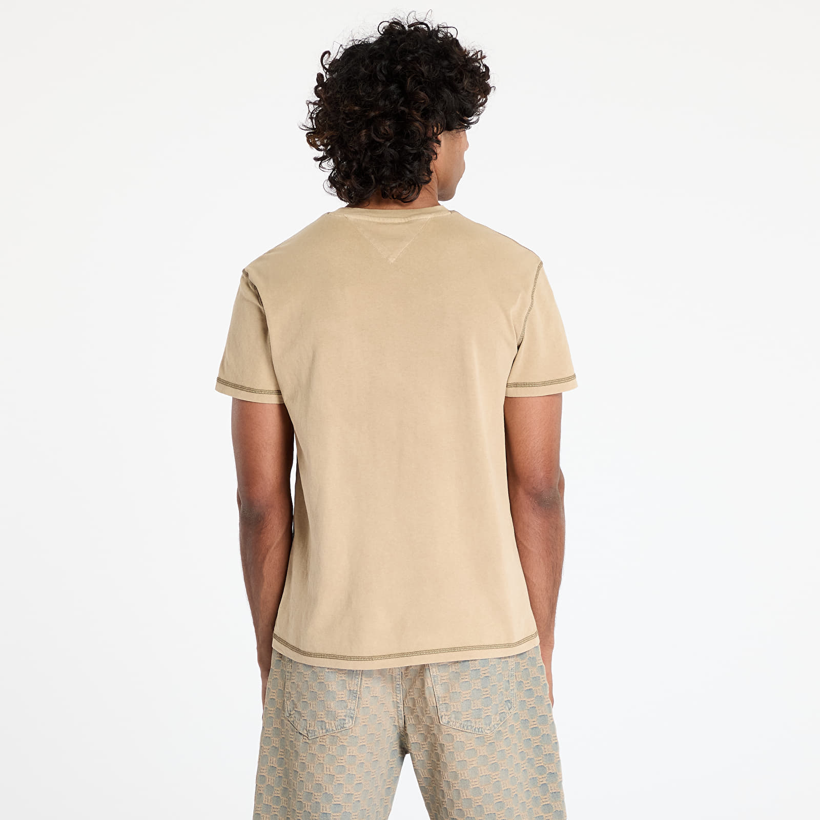 Pánske tričká Tommy Jeans Regular Small Tonal Tee Beige