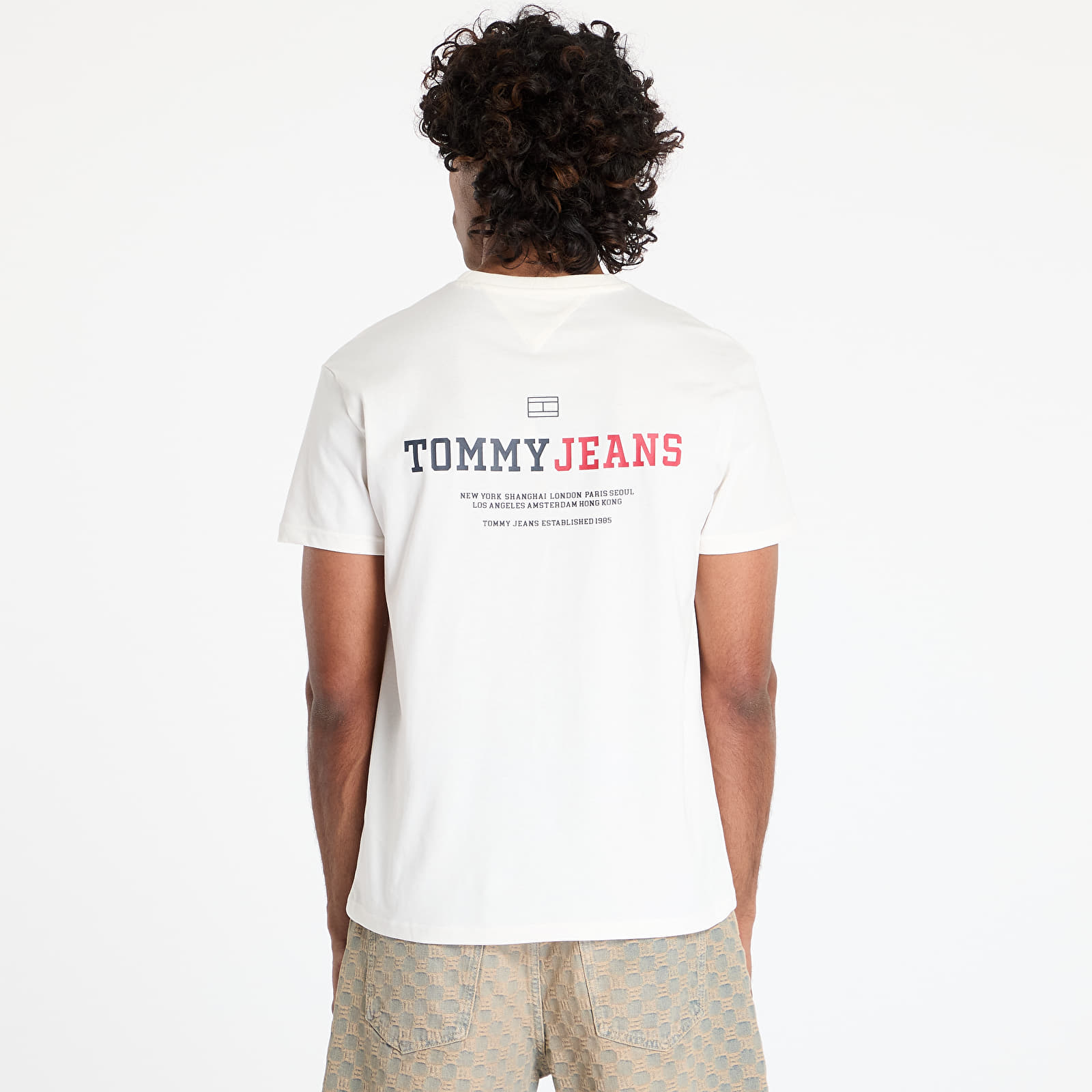 Heren T-shirts Tommy Jeans Reg Dna Graphic Tee White