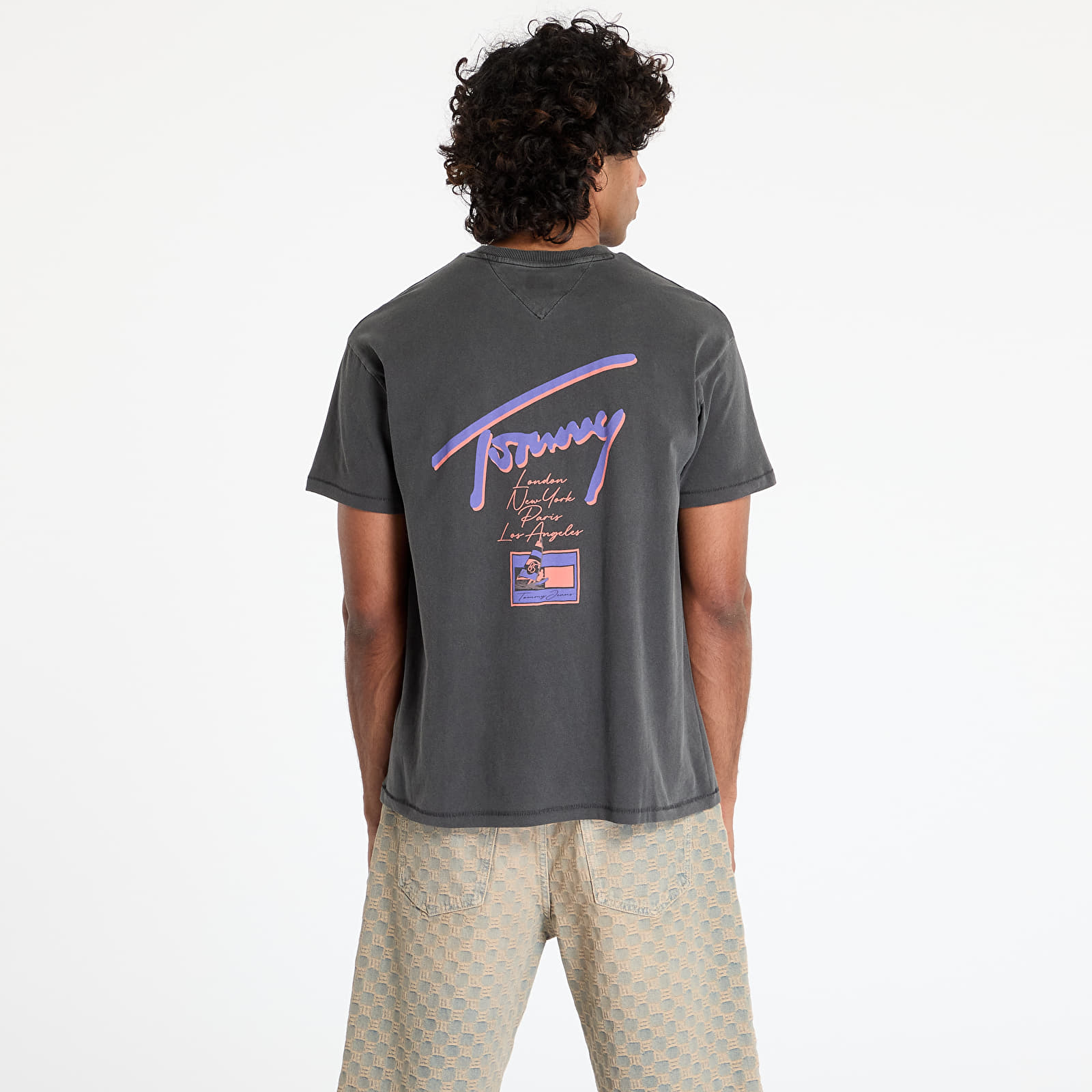 T-shirty męskie Tommy Jeans Relaxed Faded Graphic Tee Black