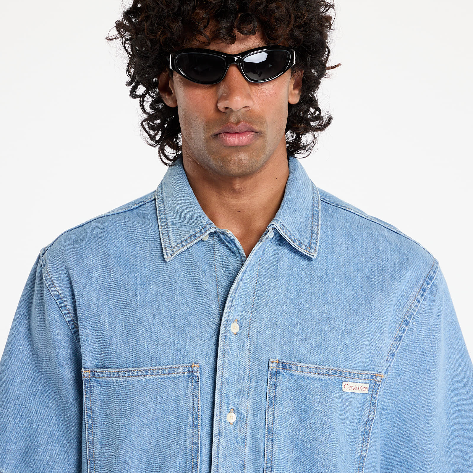 Paidat Calvin Klein Jeans Bowler Shirt Denim Light