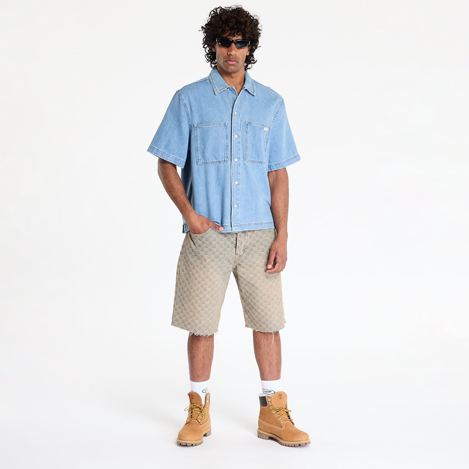 Paidat Calvin Klein Jeans Bowler Shirt Denim Light