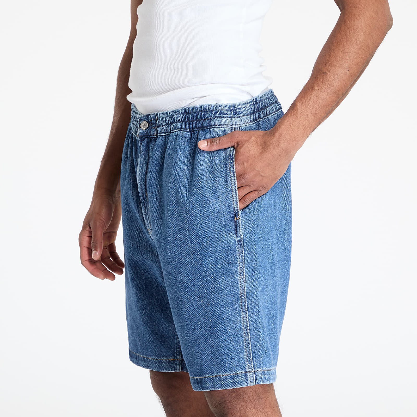 Férfi sortok Calvin Klein Jeans Pull On Relaxed Denim Shorts Denim