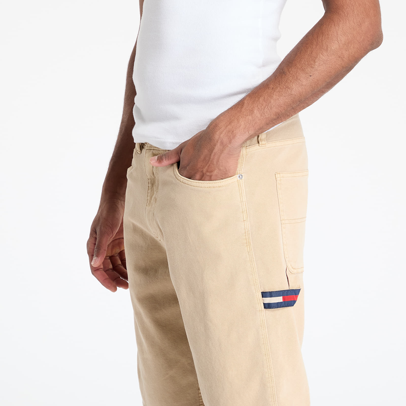 Men's shorts Tommy Jeans Jaimie Canvas Car Shorts Beige