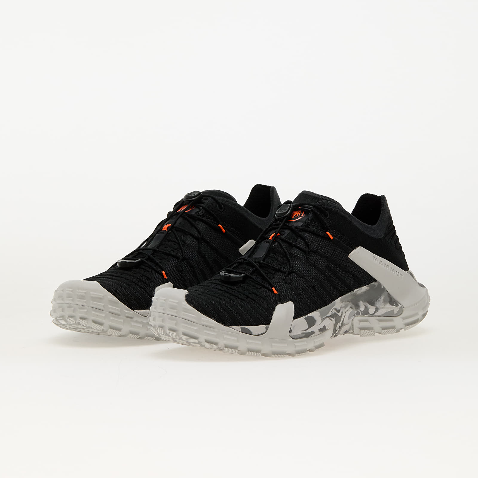 Sapatos de homem Mammut Hueco Knit II Low Men Black-Light Ice Gray