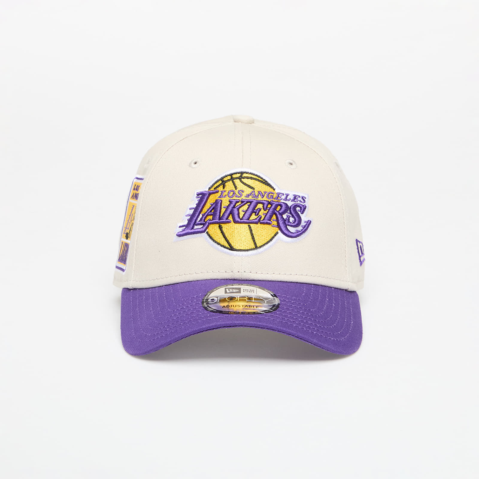 Шапка New Era Los Angeles Lakers 9FORTY Contrast Patch Adjustable Cap Stone/ True Purple Universal