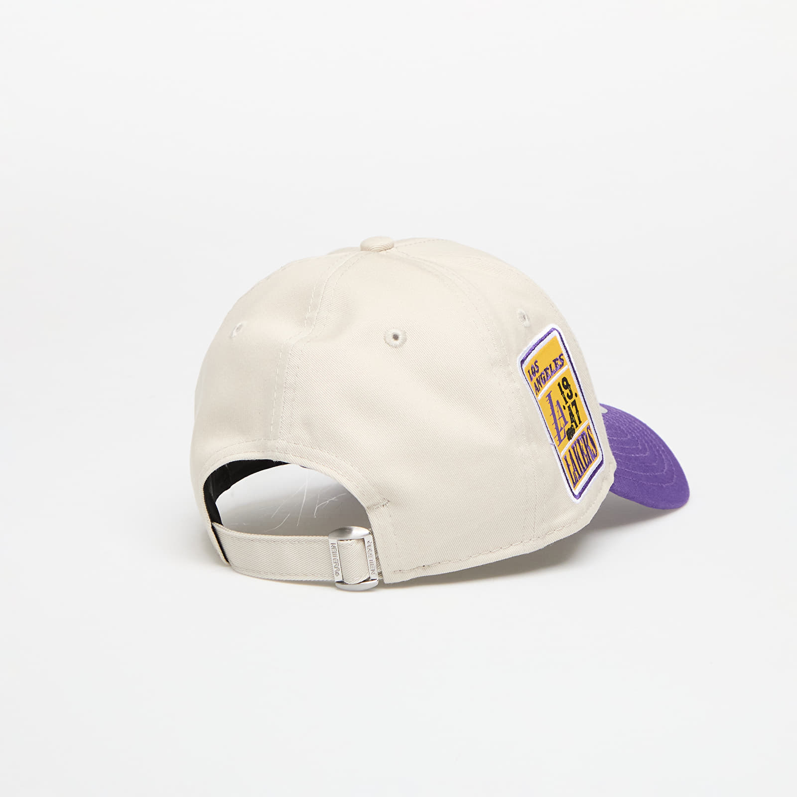 Kšiltovky New Era Los Angeles Lakers 9FORTY Contrast Patch Adjustable Cap Stone/ True Purple