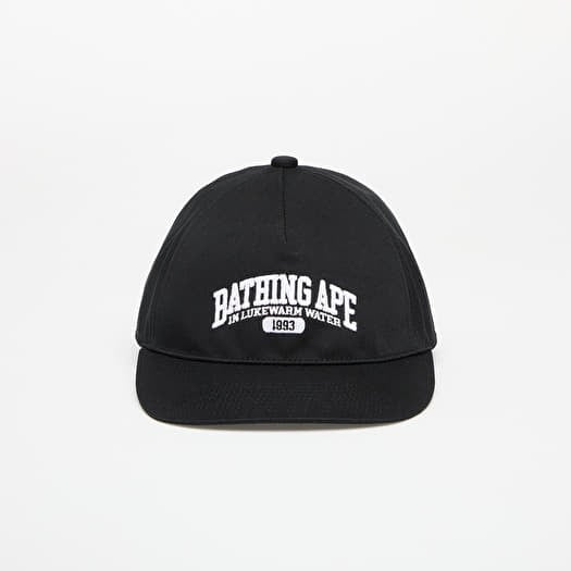 A BATHING APE Logo Cap Black