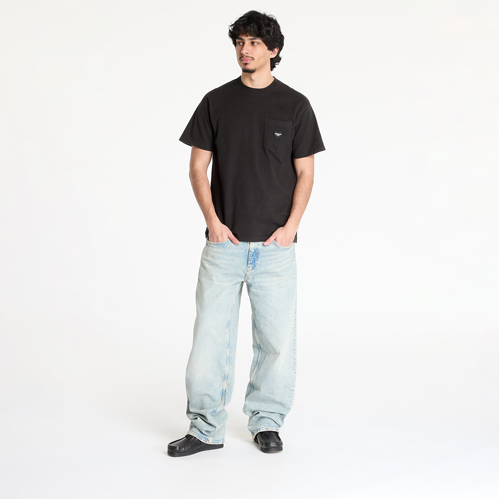 Тениски Carhartt WIP S/S Ingo Pocket T-Shirt UNISEX Black Garment Dyed