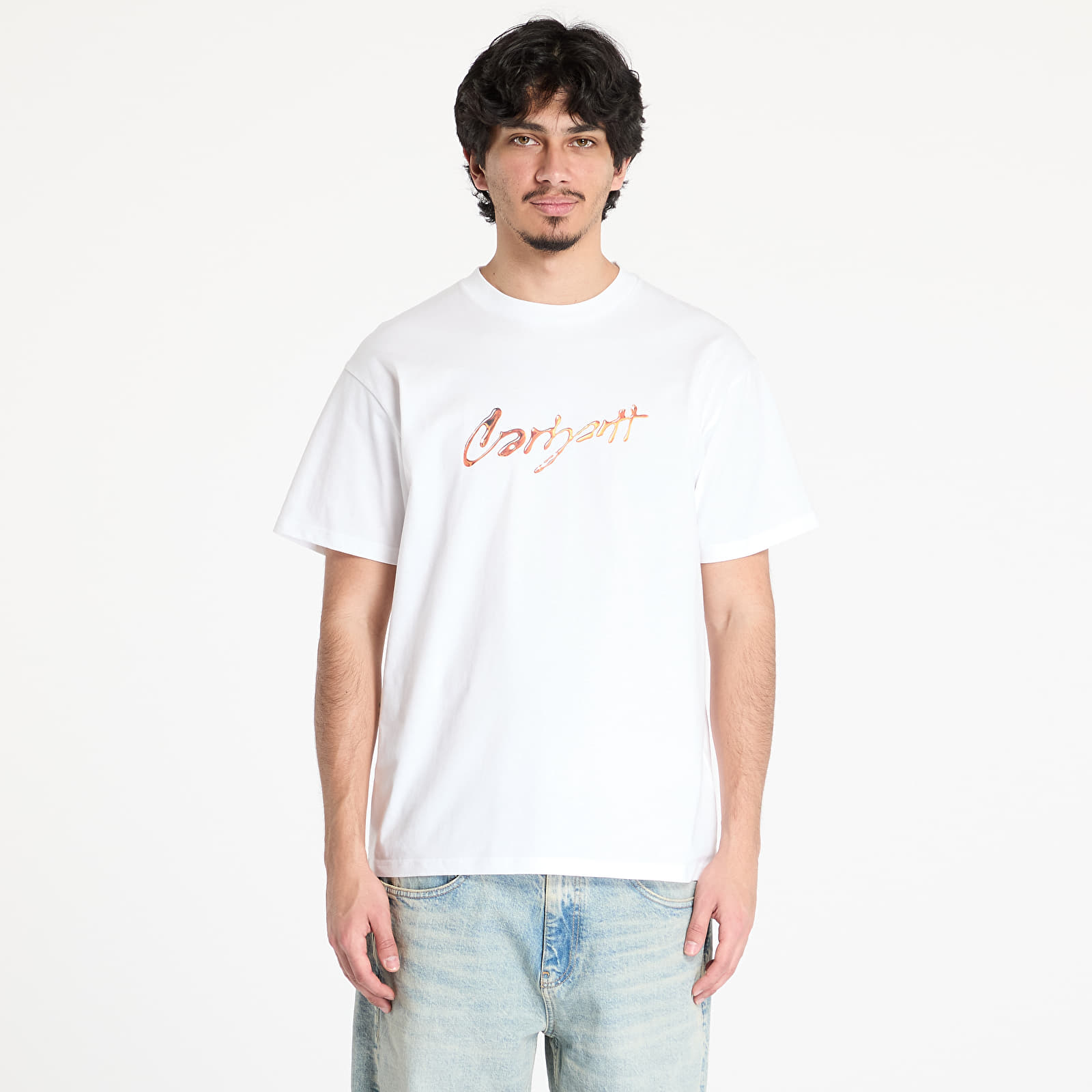 T-paidat Carhartt WIP S/S Drip Script T-Shirt UNISEX White