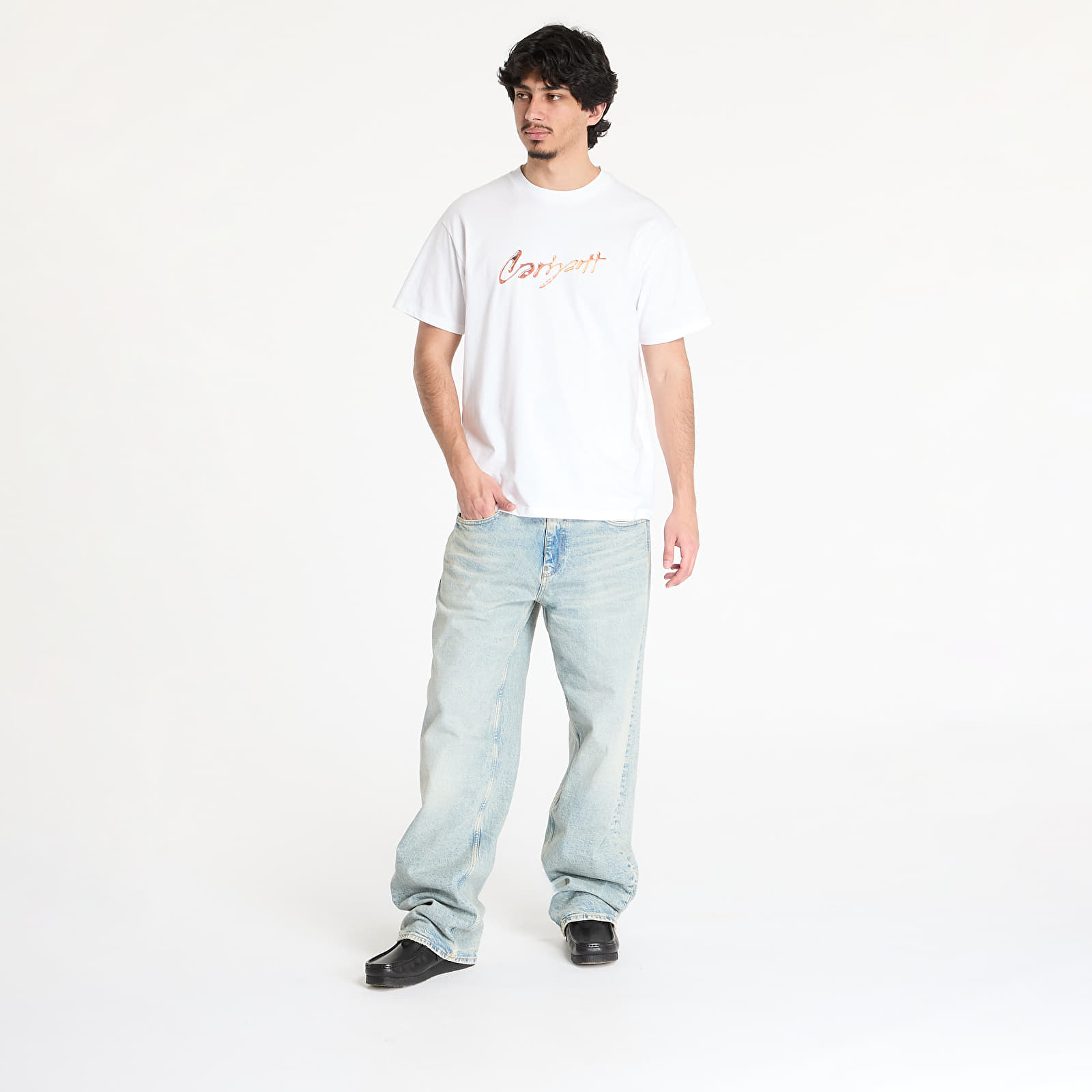 T-paidat Carhartt WIP S/S Drip Script T-Shirt UNISEX White