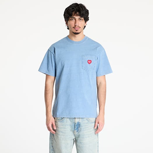 T-shirt Carhartt WIP S/S Ingo Pocket T-Shirt UNISEX Light Blue Garment Dyed