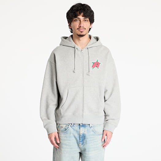 Awake NY Star A Zip Up Hoodie Heather Grey