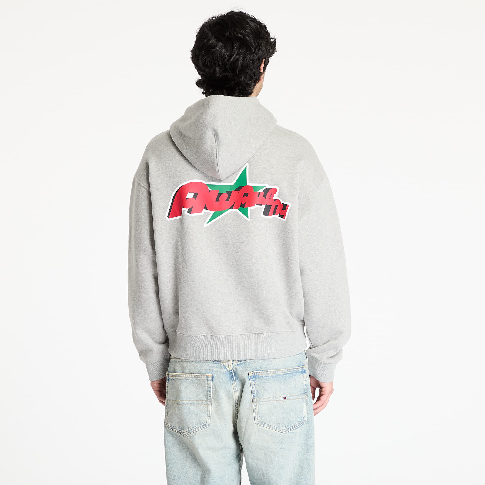 Sweatjacken und Sweatshirts Awake NY Star A Zip Up Hoodie Heather Grey