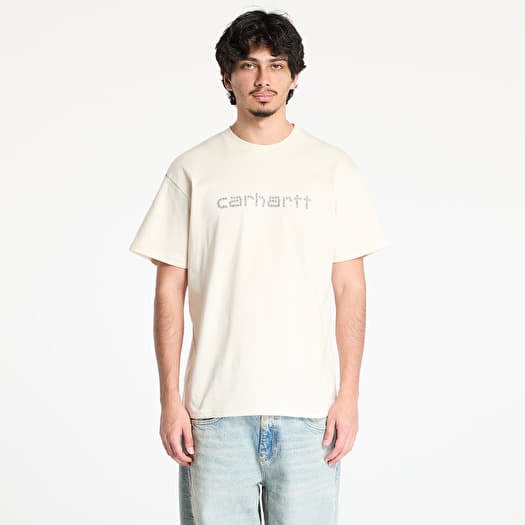T-skjorte Carhartt WIP S/S Rivet Script T-Shirt UNISEX Natural