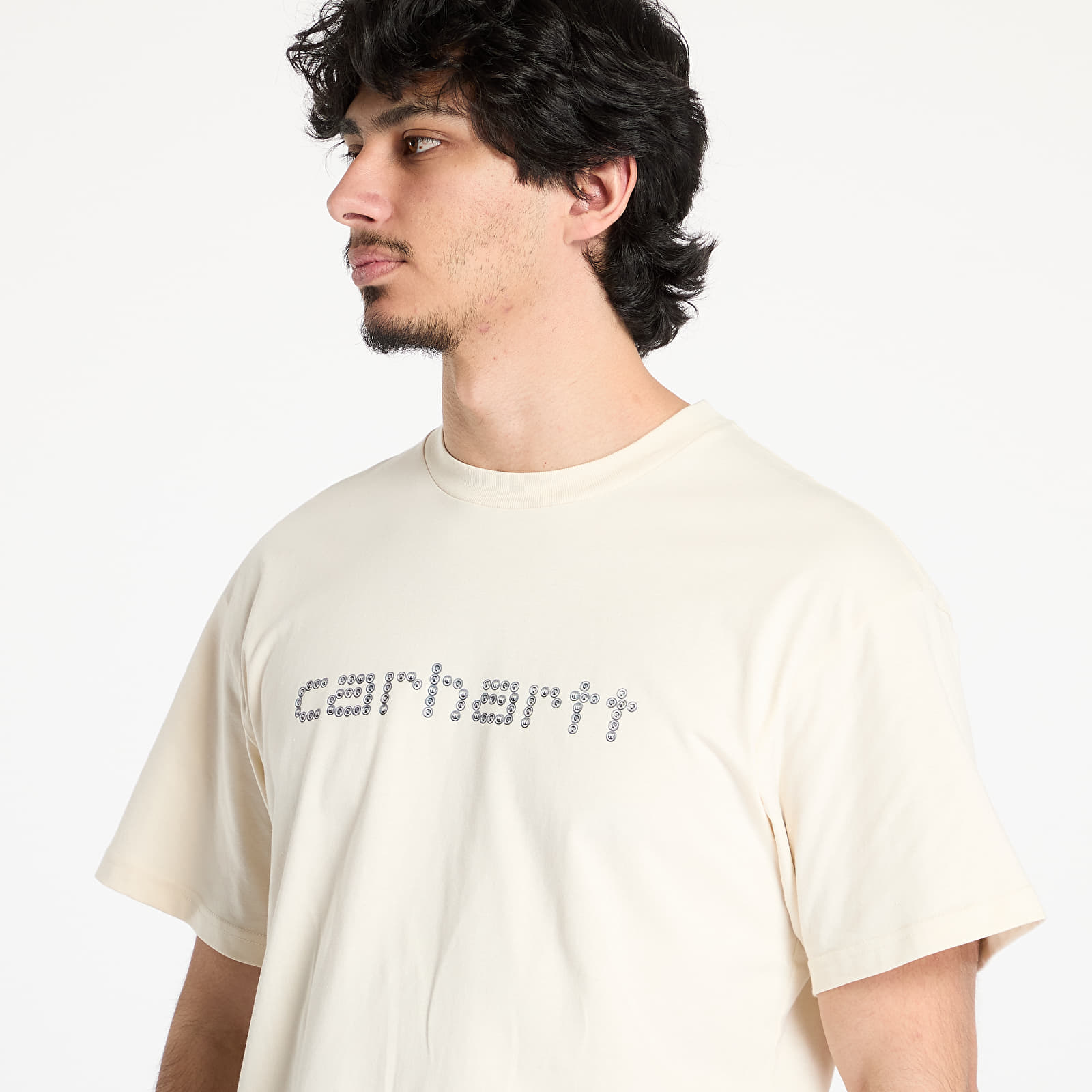 Pólók Carhartt WIP S/S Rivet Script T-Shirt UNISEX Natural
